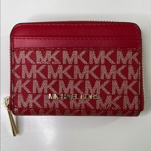 Michael Kors‎ Jet Set Travel Medium Logo Zip-Around Card Case